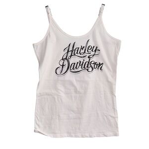 Harley-Davidson Salem Oregon Women's White Tank Top Camisole Size Large
